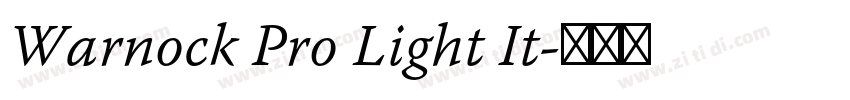 Warnock Pro Light It字体转换
